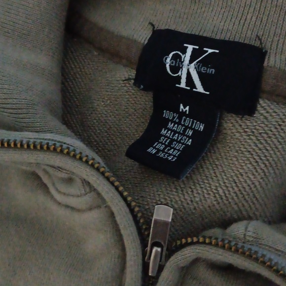 Calvin Klein zip Sweatshirt pullover med mens - Picture 3 of 4